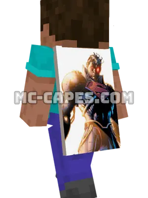 Superboy-Prime Minecraft cape worn on a player
