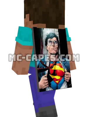 Superman Minecraft cape worn on a player