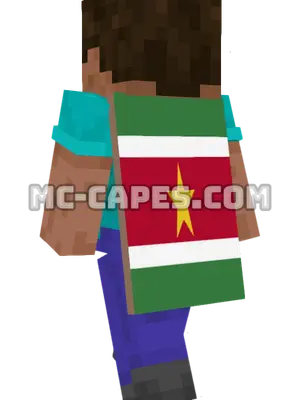 Suriname Flag Minecraft cape worn on a player