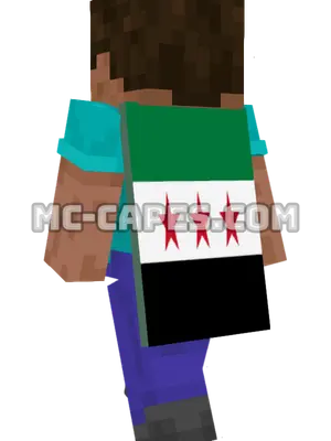 Syria Flag Minecraft cape worn on a player