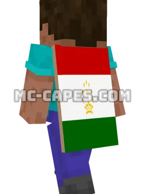 Tajikistan Flag Minecraft cape worn on a player