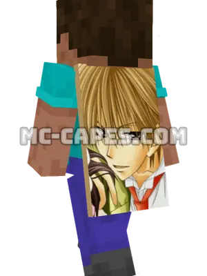 Takumi Usui Minecraft cape worn on a player