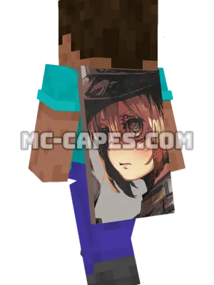 Tanya Degurechaff Minecraft cape worn on a player