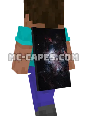 Tarantula Nebula Minecraft cape worn on a player