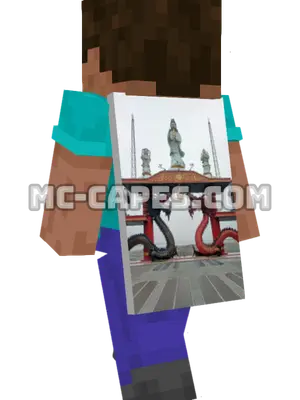 Temple Dragons Minecraft cape worn on a player