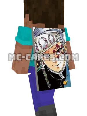 Tengen Uzui Minecraft cape worn on a player