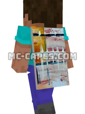Textured Painting Minecraft cape worn on a player