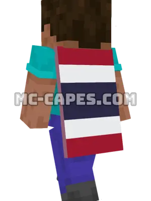 Thailand Flag Minecraft cape worn on a player