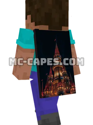 Theme Park Towers Minecraft cape worn on a player
