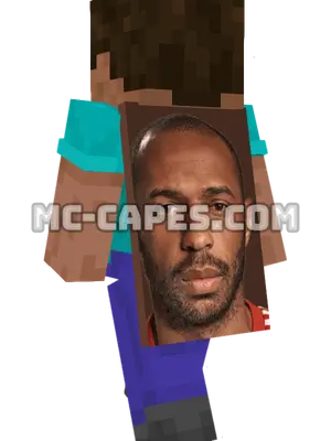 Thierry Henry Minecraft cape worn on a player