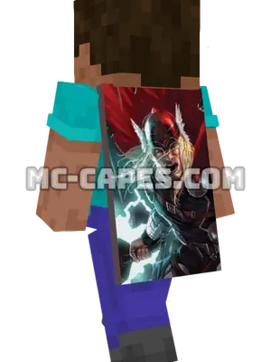 Thor Minecraft cape worn on a player