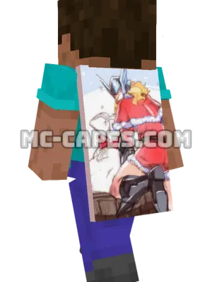 Thor Santa Minecraft cape worn on a player