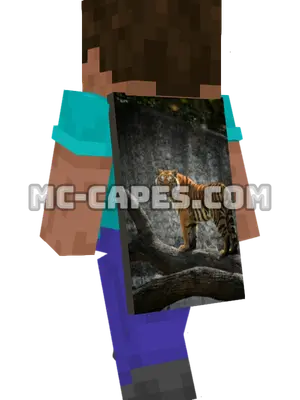 Tiger Log Minecraft cape worn on a player