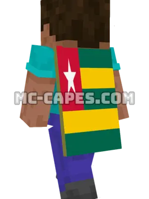 Togo Flag Minecraft cape worn on a player