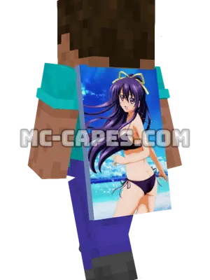 Tohka Bikini Minecraft cape worn on a player