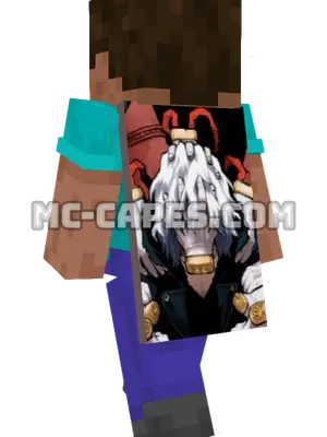 Tomura Shigaraki Minecraft cape worn on a player