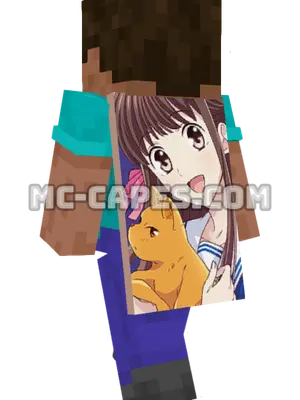 Tooru Honda Minecraft cape worn on a player