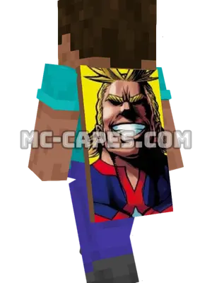 Toshinori Yagi Minecraft cape worn on a player
