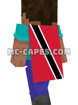 Trinidad and Tobago Flag Minecraft cape worn on a player