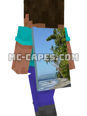 Tropical Beach Minecraft cape worn on a player