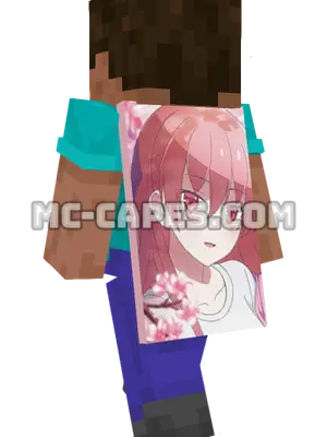Tsukasa Yuzaki Minecraft cape worn on a player