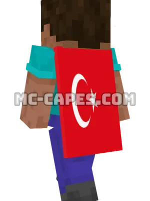 Turkey Flag Minecraft cape worn on a player