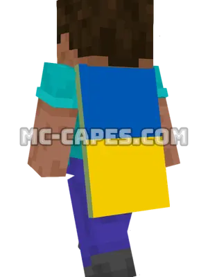 Ukraine Flag Minecraft cape worn on a player