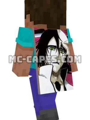 Ulquiorra Cifer Minecraft cape worn on a player