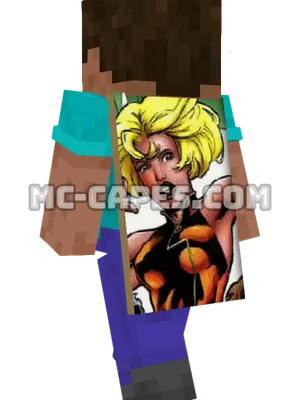 Ultragirl Minecraft cape worn on a player