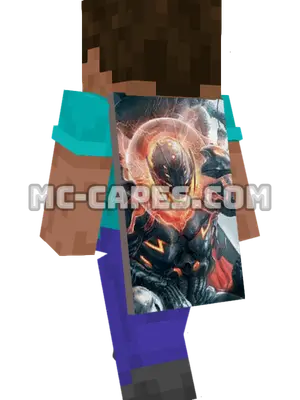 Ultron Minecraft cape worn on a player
