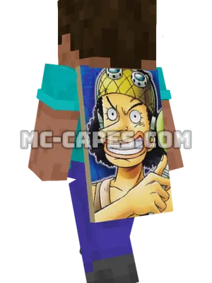Usopp Minecraft cape worn on a player