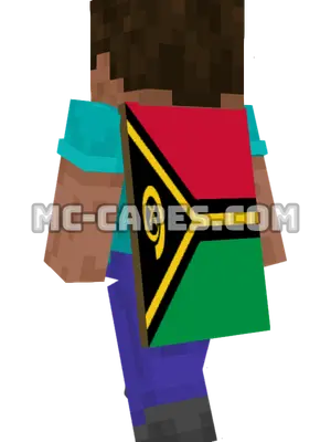 Vanuatu Flag Minecraft cape worn on a player