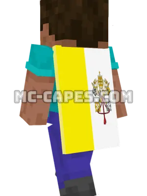 Vatican City (Holy See) Flag Minecraft cape worn on a player