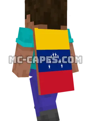 Venezuela Flag Minecraft cape worn on a player
