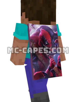 Venompool Minecraft cape worn on a player