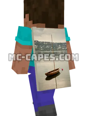 Viking Boat Minecraft cape worn on a player