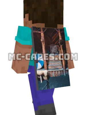 Viking Shield Minecraft cape worn on a player