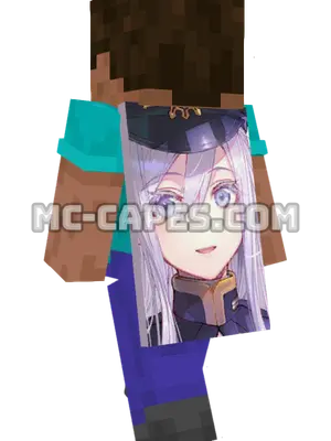 Vladilena Milizé Minecraft cape worn on a player