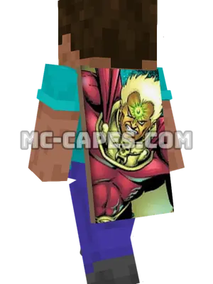 Warlock Minecraft cape worn on a player