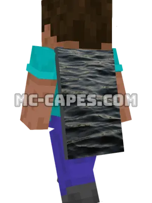 Water Surface Minecraft cape worn on a player