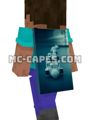 White Robots Minecraft cape worn on a player