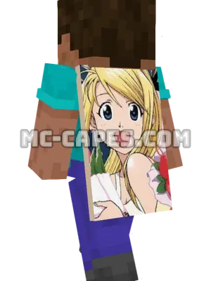 Winry Rockbell Minecraft cape worn on a player