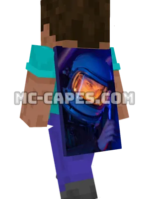 Woman Astronaut Minecraft cape worn on a player