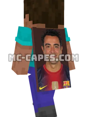 Xavi Minecraft cape worn on a player