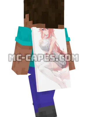 Yae Miko Sweater Minecraft cape worn on a player
