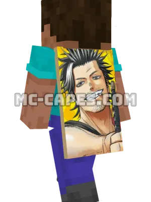 Yami Sukehiro Minecraft cape worn on a player