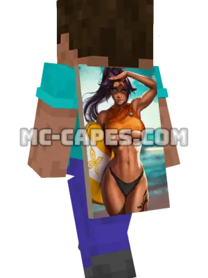 Yoruichi Bikini Minecraft cape worn on a player