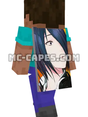 Yuu Ishigami Minecraft cape worn on a player
