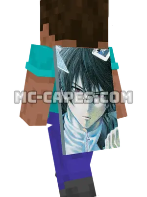 Yuuichi Katagiri Minecraft cape worn on a player