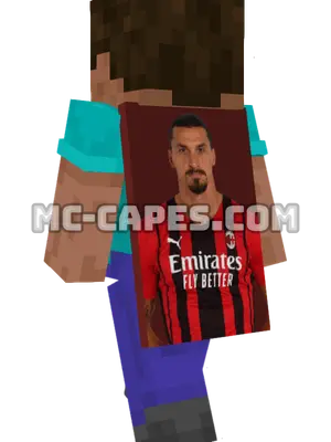 Zlatan Ibrahimovic Minecraft cape worn on a player